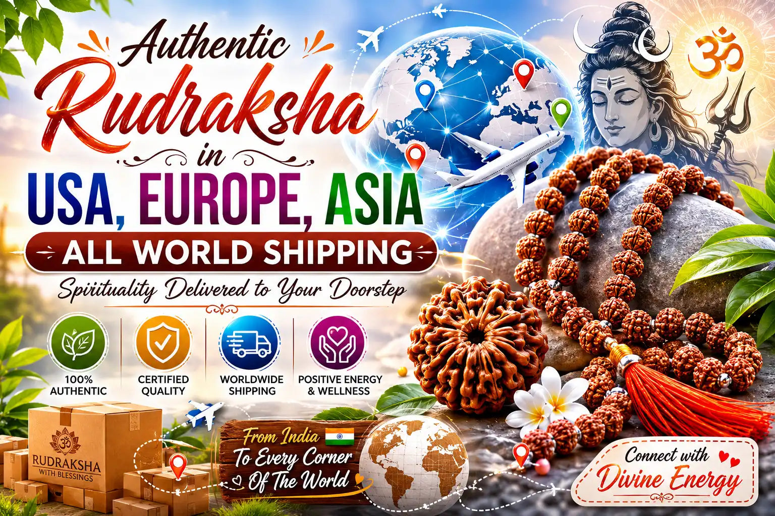 Buy Authentic Rudraksha in USA, Europe, Asia – Worldwide Shipping Available