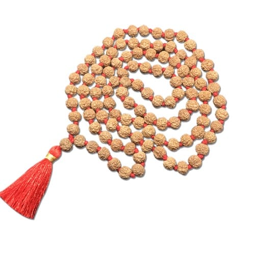 Vòng Cổ Rudraksha 6 Mukhi (Indonesia) 108 Hạt (9mm-11mm)