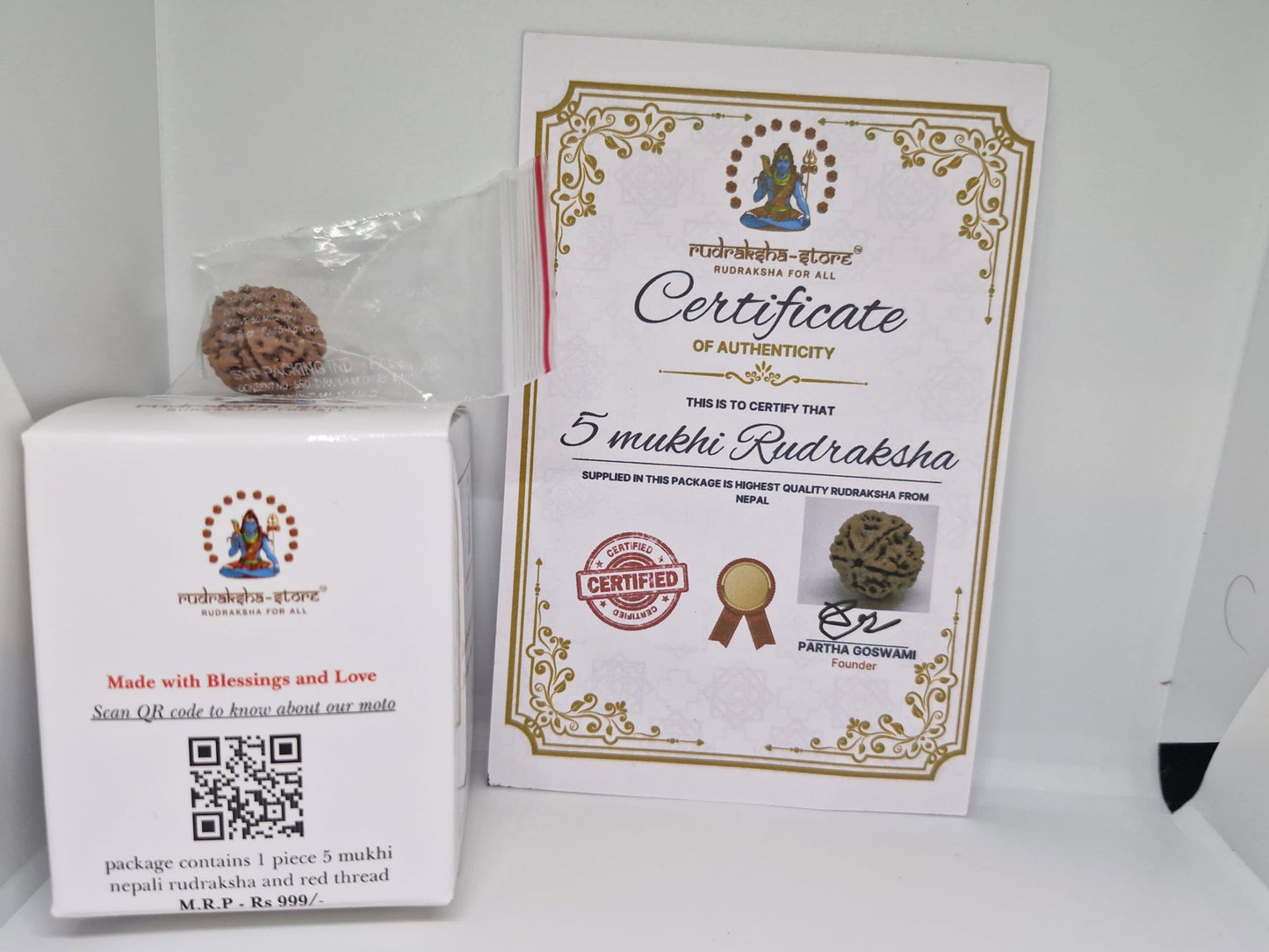 Rudraksha 5 Mukhi Nepal Chất Lượng Cao Cấp - Đặc Biệt Mừng Lễ Shivaratri - 6 chiếc