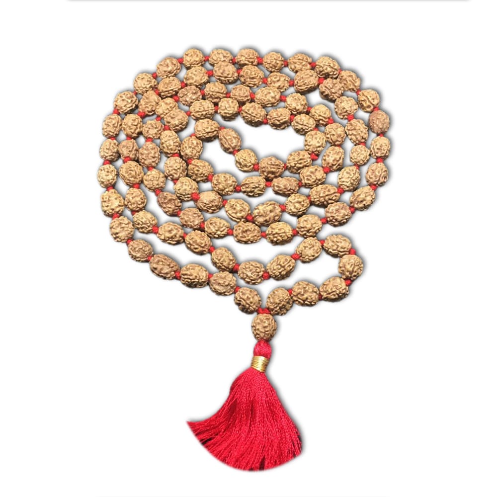 Chuỗi hạt Rudraksha 4 Mukhi của Indonesia 108 hạt (7mm-9mm)