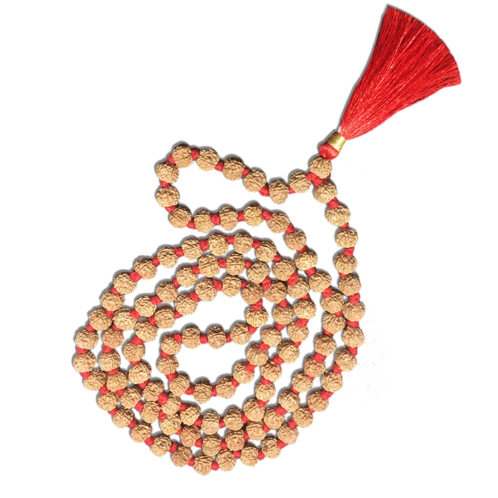 Vòng Cổ Rudraksha 7 Mukhi Indonesia 108 Hạt (7mm-8mm)