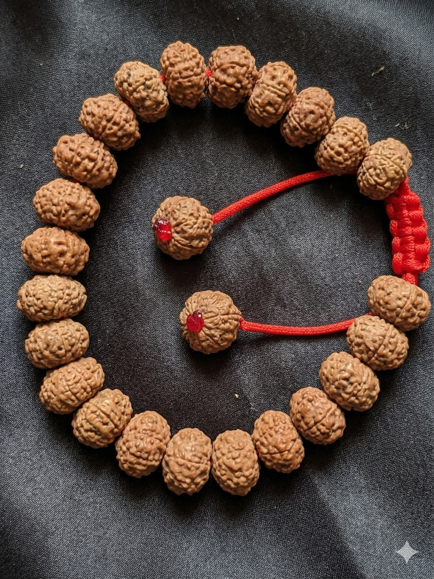 Wealth & Sacral Chakra Bracelet – Rudraksha (27 Beads, Taurus & Libra Zodiac)