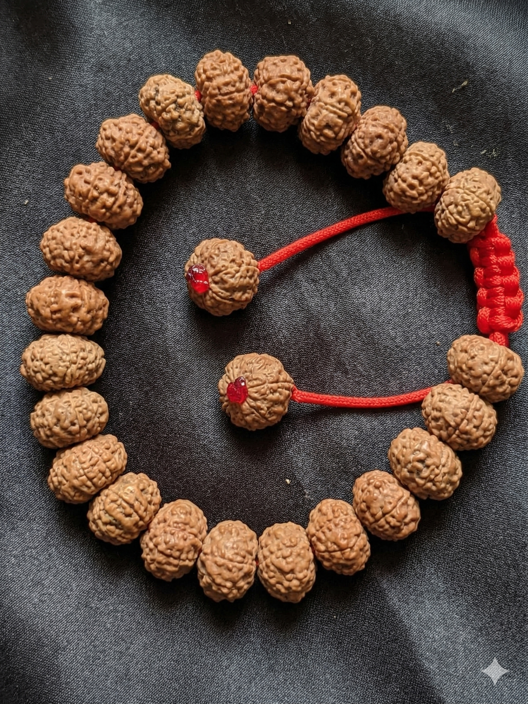 Wealth & Sacral Chakra Bracelet – Rudraksha (27 Beads, Taurus & Libra Zodiac)
