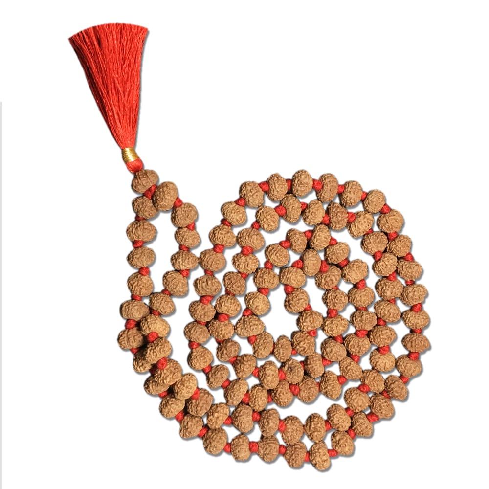 Vòng Tràng Hạt Rudraksha 9 Mukhi Indonesia 108 Hạt (8mm-9mm)