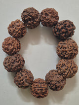 5 Mukhi Nepal Rudraksha Bracelet (18–20 mm) – X-Ray Certified Guru Beads for Balance & Protection
