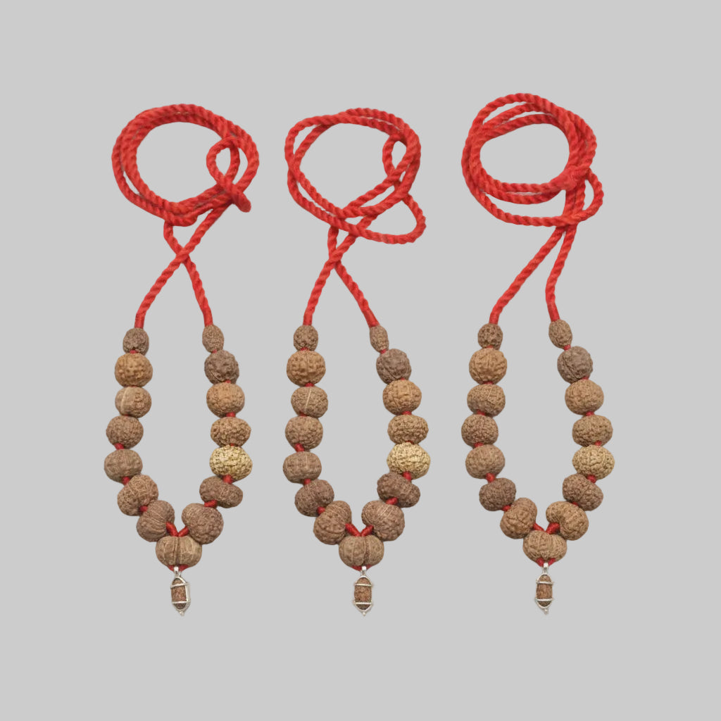 Chuỗi hạt Siddha Mala cỡ trung Indonesia xâu bằng chỉ