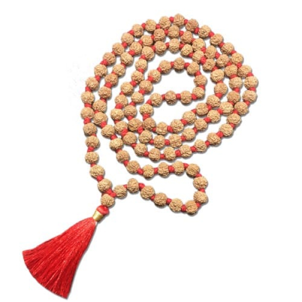 6 Mukhi Indonesian Rudraksha Mala (108 Beads, 7–9mm) – Focus, Confidence & Emotional Balance