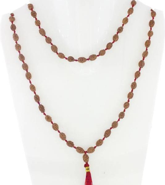 3 Mukhi Indonesian Rudraksha Mala 108 Beads (7mm-9mm)