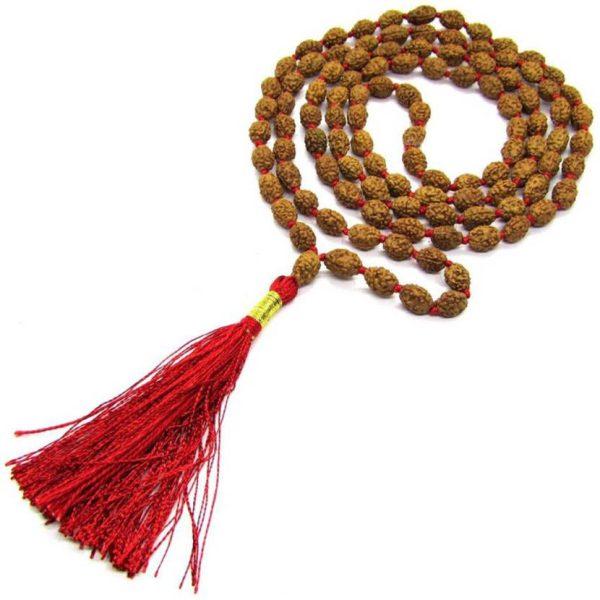 3 Mukhi Indonesian Rudraksha Mala 108 Beads (9mm-11mm)