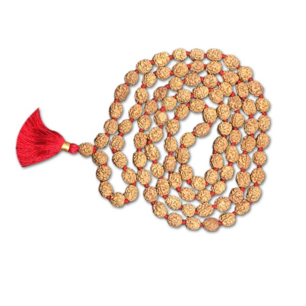 4 Mukhi Indonesian Rudraksha Mala 108 Beads (12mm-14mm)