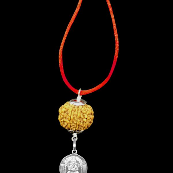 Lord Ganesh Kavach 8 Mukhi Rudraksha With Silver Yantra