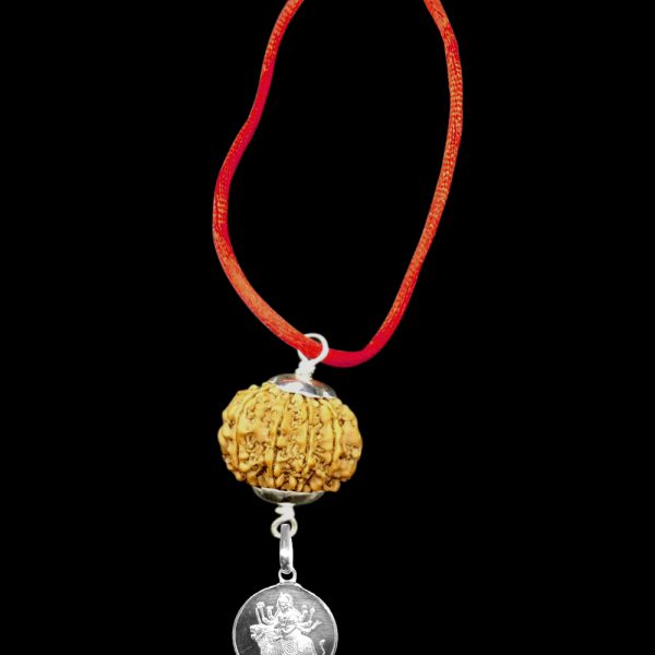 Goddess Durga Kavach 9 Mukhi Rudraksha With Silver Yantra